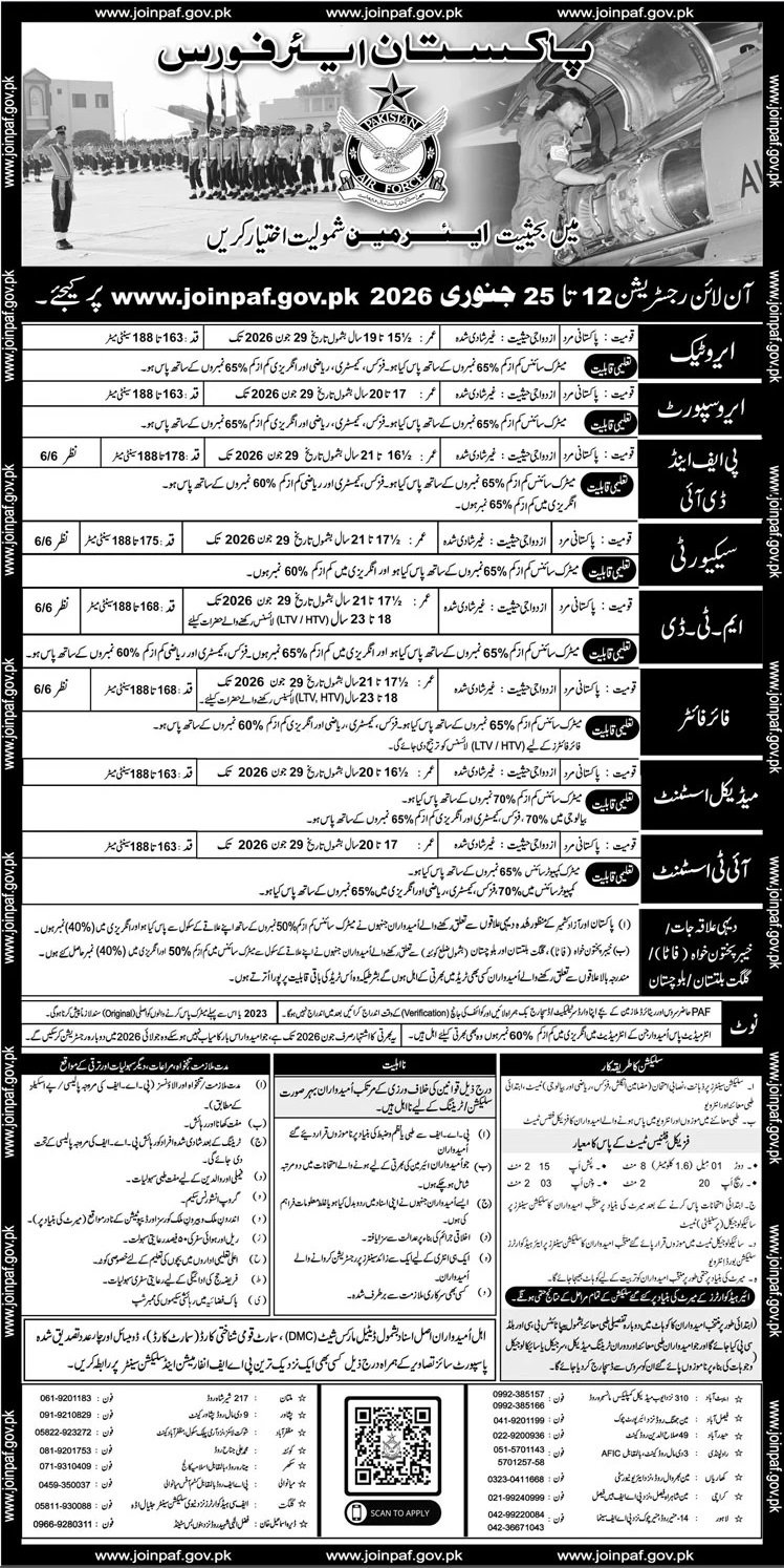 Pakistan Air Force Paf Jobs 2026 Jobs 2026 — original advertisement