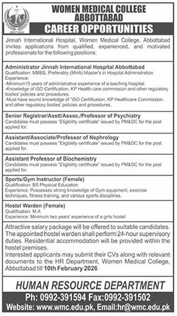 Women Medical College Abbottabad Jobs 2026 – Women Medical and Dental College Abbottabad Jobs 2026 — original advertisement