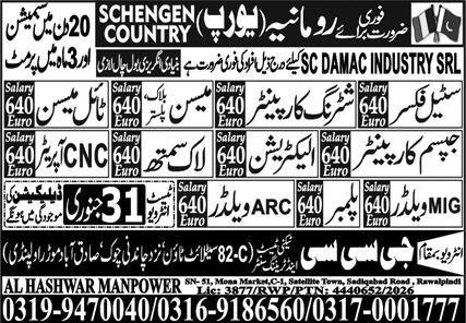 MIG Welder & CNC Operator Jobs 2026 In Romania – GCC Techni Test & Training Center Telecom Jobs 2026 — original advertisement
