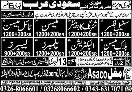 Electrician & Steel Fixer Jobs 2026 In Saudi Arabia – NEOM Recruitment Group Jobs 2026 — original advertisement