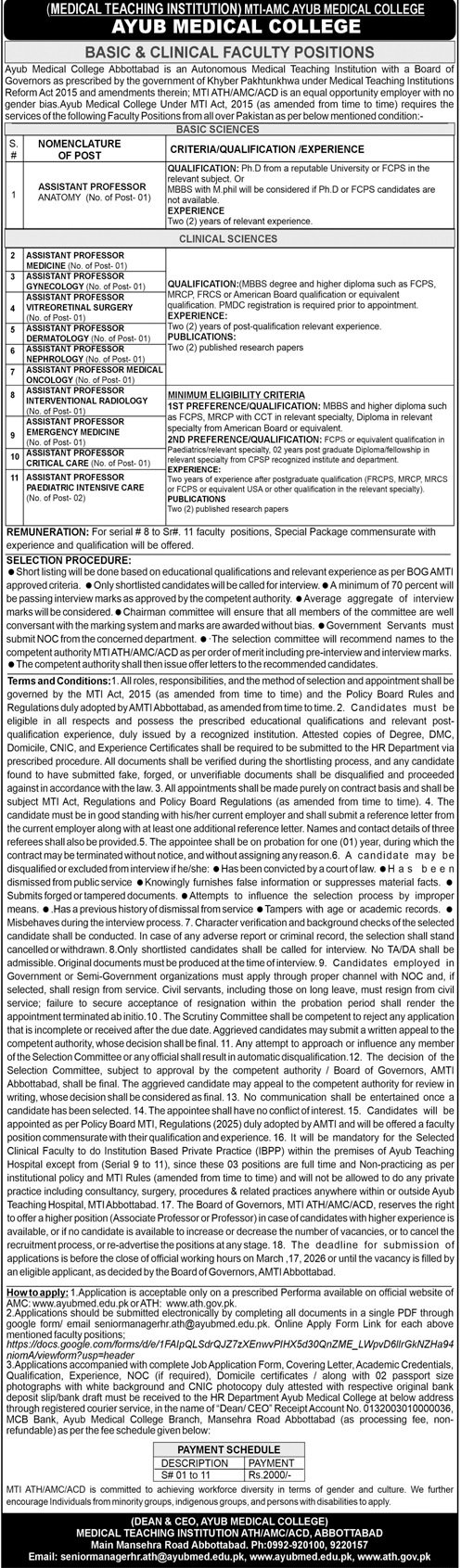 Medical Teaching Institute Mti Jobs 2026 – Medical Teaching Institute MTI Khyber Teaching Hospital Peshawar Kpk Jobs 2026 — original advertisement