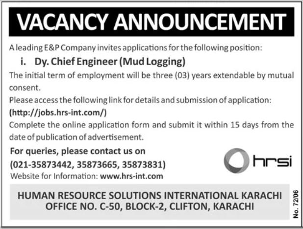 Human Resource Solutions International HRSI Karachi Job 2026 – HRSG People and Business karachi Jobs 2026 — original advertisement