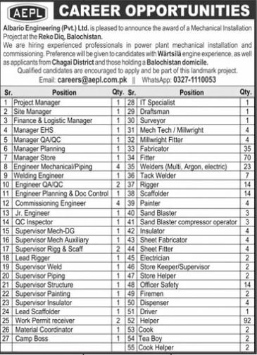 Albario Engineering private Limited Jobs 2026 – Private Company Jobs 2026 — original advertisement