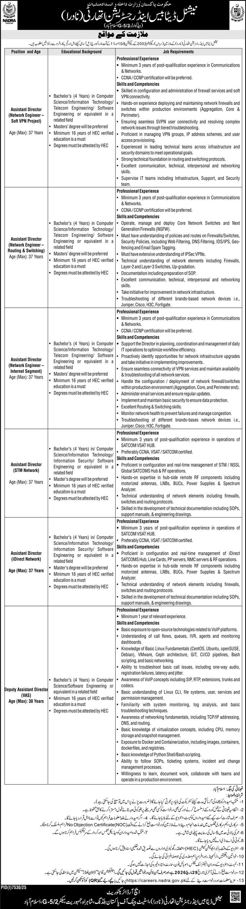 National Database Registration Authority Jobs 2026 – National Database and Registration Authority Jobs 2026 — original advertisement