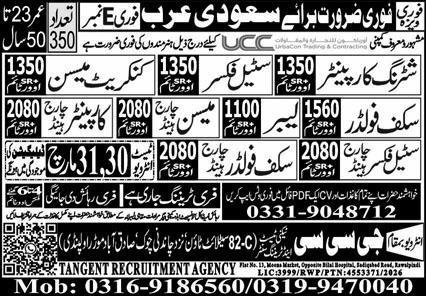 Scaffolder Chargehand & Scaffolder Jobs 2026 – GCC Techni Test & Training Center Telecom Jobs 2026 — original advertisement