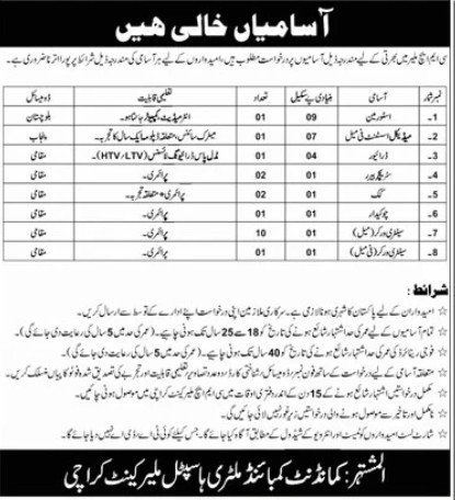 Combined Military Hospital CMH Karachi Jobs 2026 Jobs 2026 — original advertisement