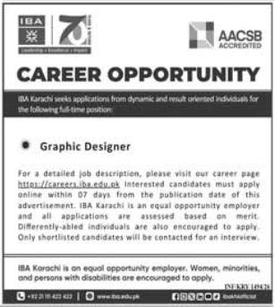 Institute Of Business Administration IBA Karachi Job 2026 Jobs 2026 — original advertisement