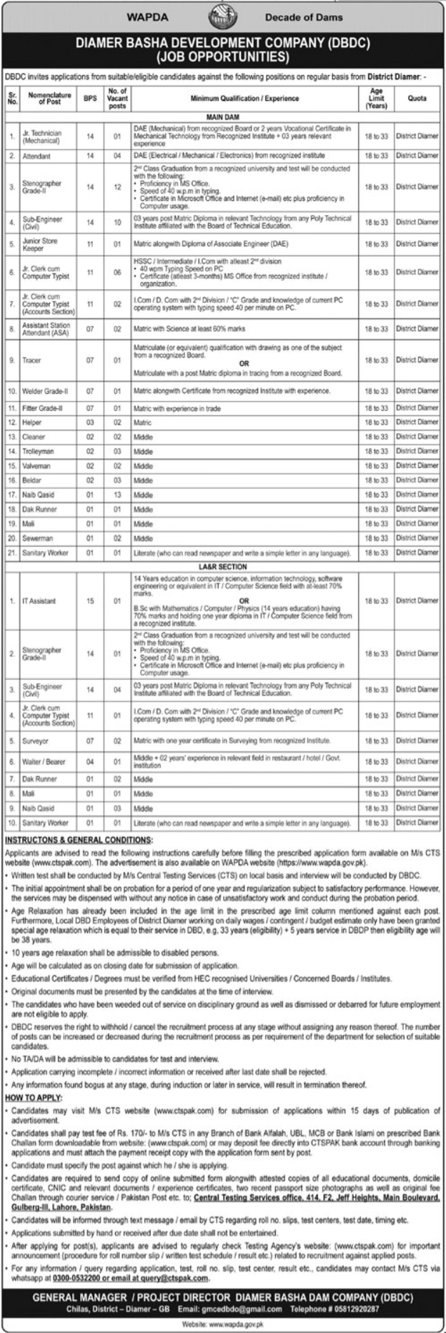 Water And Power Development Authority WAPDA Jobs 2026 Jobs 2026 — original advertisement