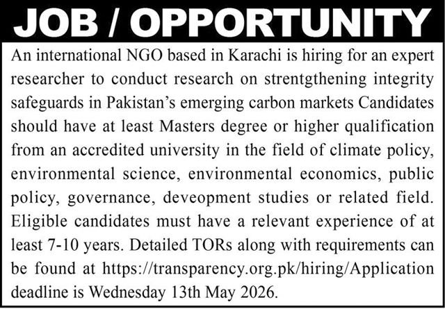 National Healthcare NGO Karachi Jobs 2026 – Public Sector Organization Jobs 2026 — original advertisement