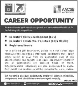 Institute Of Business Administration IBA Karachi Jobs 2026 Jobs 2026 — original advertisement
