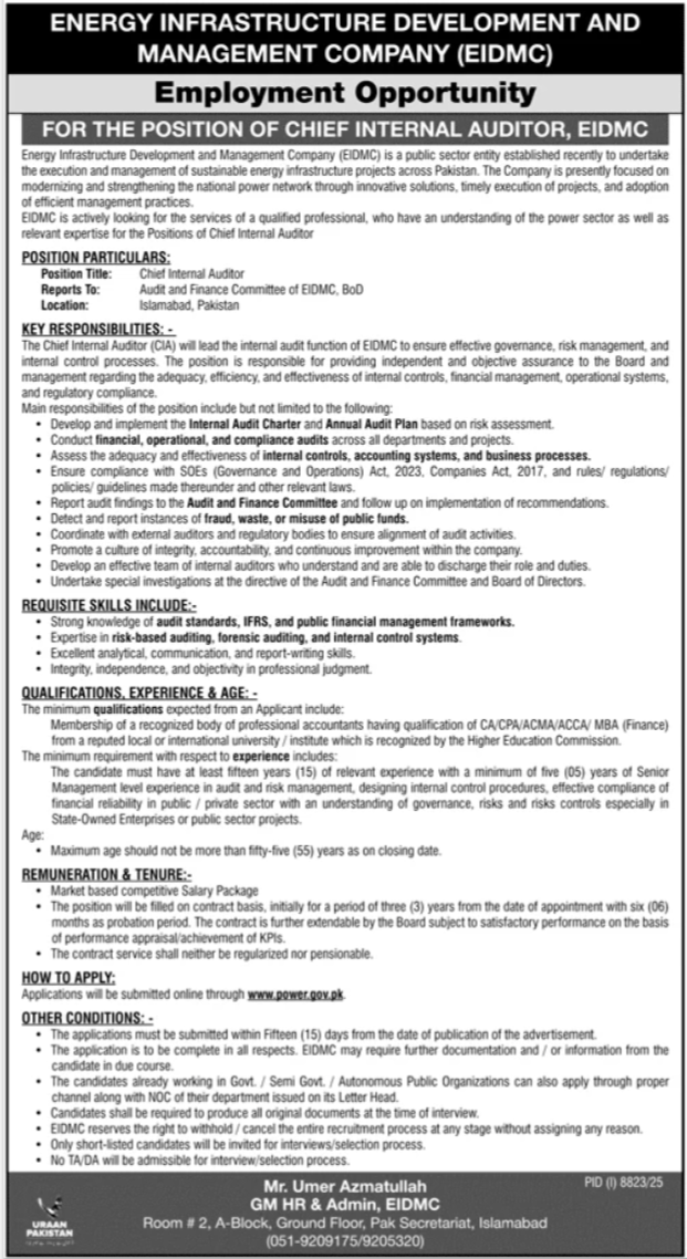 Energy Infrastructure Development & Management Company Job – Private Company Jobs 2026 — original advertisement
