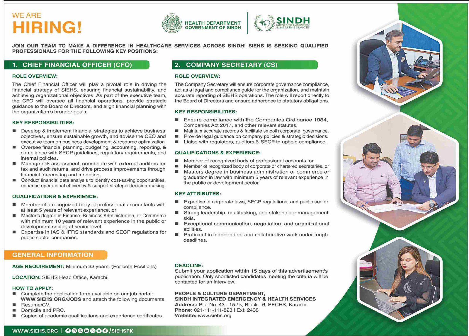 Health Department Karachi Jobs 2026 – Health Department Sindh Jobs 2026 — original advertisement