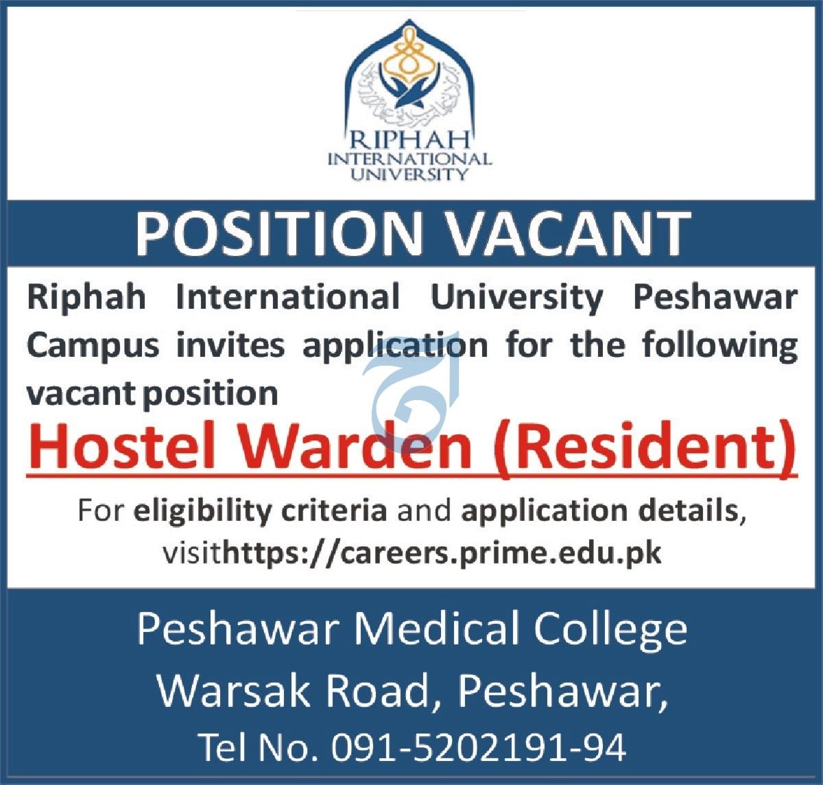 Peshawar Medical College PMC Job 2026 – Peshawar Medical College & Mercy Teaching Hospital Jobs 2026 — original advertisement