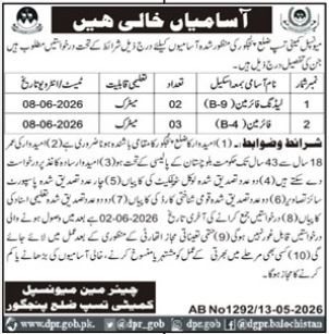 Municipal Committee District Panjgur Jobs 2026 – Muncipal Commette Jobs 2026 — original advertisement