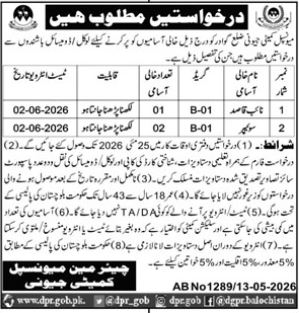 Municipal Committee Gawadar Job 2026 – Muncipal Commette Jobs 2026 — original advertisement
