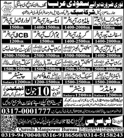 Jcb Operator And Grade Operator Jobs in Saudi Arabia 2026 — original advertisement