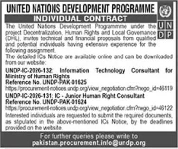 United Nations Development Programme UNDP Job 2026 — original advertisement