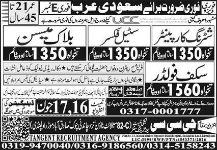 Scaffolder & Shuttering Carpenter Jobs 2026 In Saudi Arabia — original advertisement