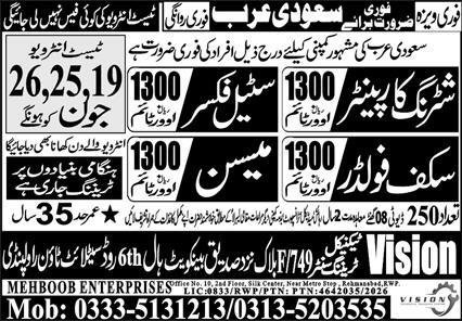 Scaffolder & Shuttering Carpenter Jobs 2026 In Saudi Arabia — original advertisement
