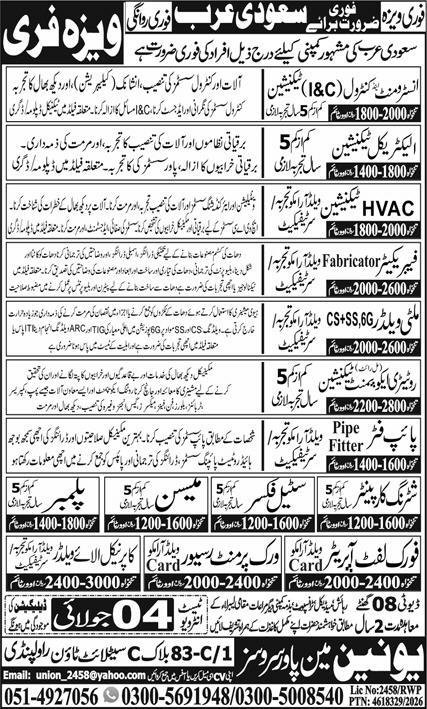 HVAC Technician & Work Permit Receiver Jobs 2026 — original advertisement