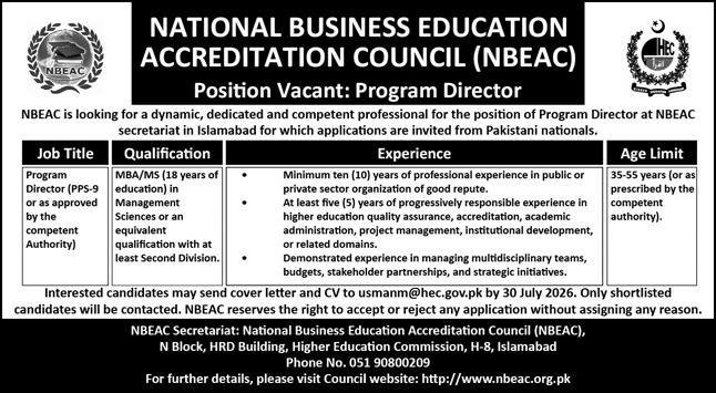 National Business Education Accreditation Council NBEAC Jobs — original advertisement