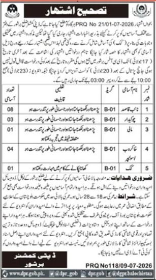 Deputy Commissioner Office Barshore Jobs 2026 — original advertisement