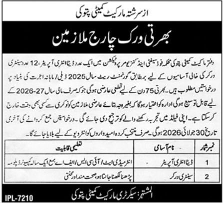 Market Committee Patoki Jobs 2026 — original advertisement
