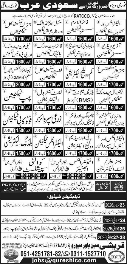 Technician And Lift Electrician Jobs In Saudi Arabia — original advertisement