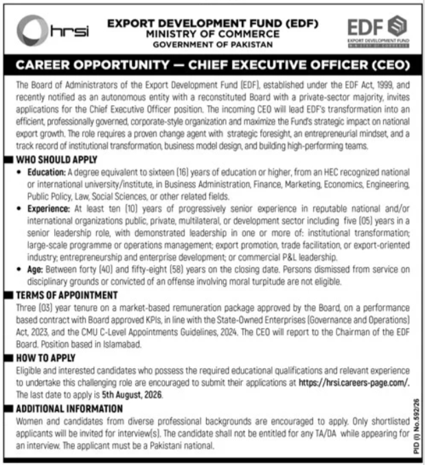 Human Resource Solution International HRSI Job 2026 — original advertisement