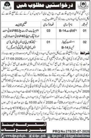 District & Session Judge Kalat Jobs 2026 — original advertisement