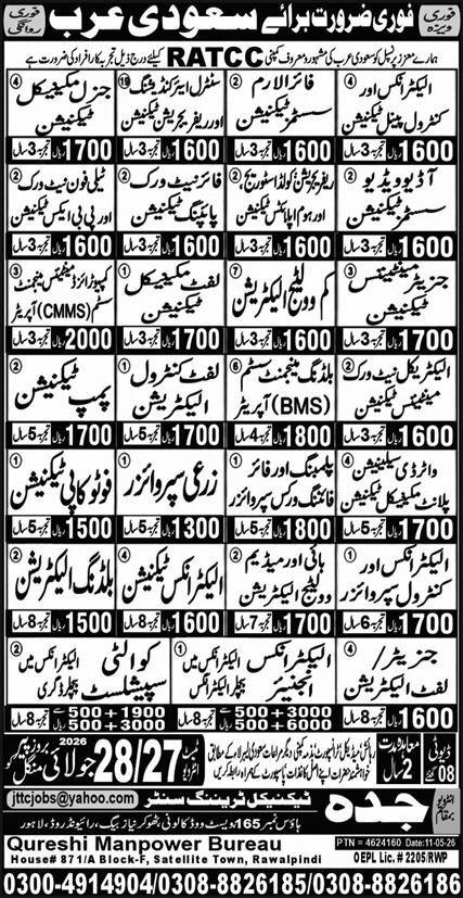 Electronics Engineer & Photocopy Technician Jobs 2026 — original advertisement