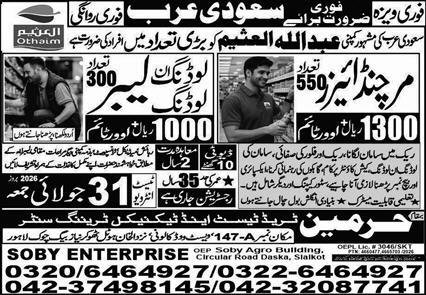 Merchandiser And Labor Jobs In Saudi Arabia 2026 — original advertisement