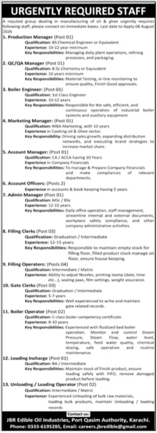 Port Qasim Authority PQA Karachi Jobs 2026 — original advertisement