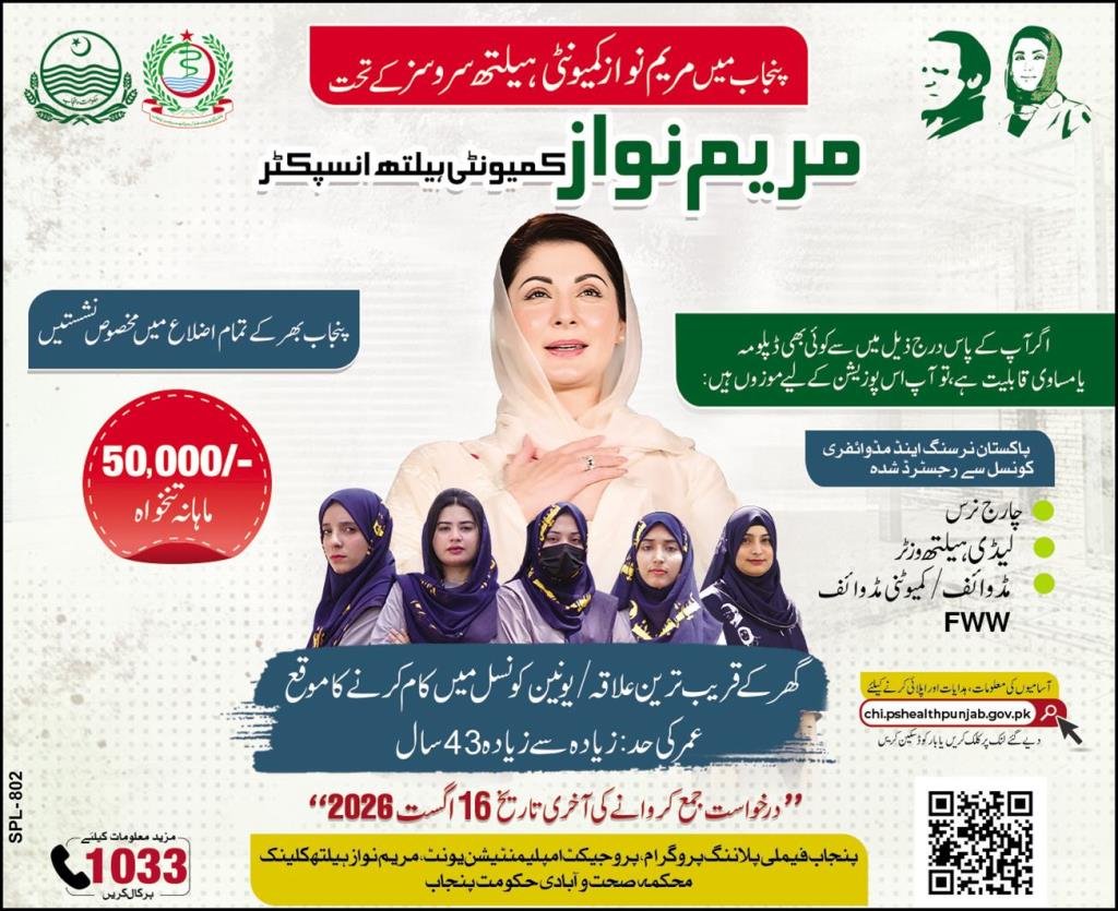Health & Population Department Jobs 2026 — original advertisement