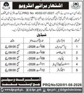 District and Sessions Judge, Osta Muhammad Jobs Interview — original advertisement